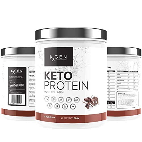 K-GEN™ Keto Collagen Protein Powder Natural Multi Collagen Chocolate Blend, Coconut MCT Vitamin C+B6 K GEN ketogenic enhancement uk supplements