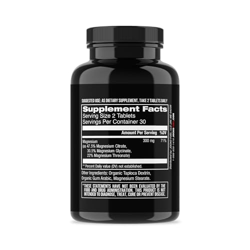Jocko Fuel Magnesium Complex Supplement - Magnesium Glycinate, Citrate, & Taurate Capsules Dietary Supplement for Muscle Recovery & Relaxation, Heart, Nerve, Bone Support, & Sleep 30-Day Supply Jocko Fuel uk supplements