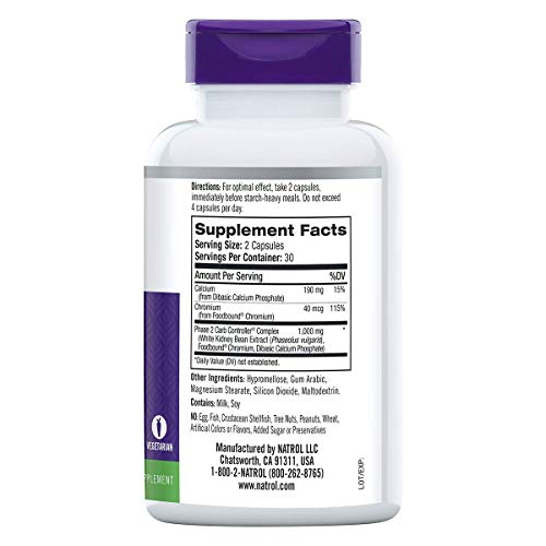 Natrol Carb Intercept with Phase 2 Carb Controller Capsules, White Kidney (Pack of 12) Natrol uk supplements
