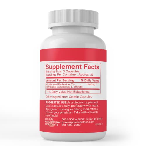 Pure Original Ingredients Berberine, (100 Capsules) Always Pure, No Additives Or Fillers PURE ORIGINAL INGREDIENTS uk supplements