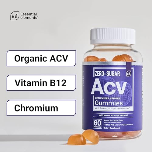 Essential Elements Zero-Sugar ACV Apple Cider Vinegar Gummies from “The Mother” Essential Elements uk supplements