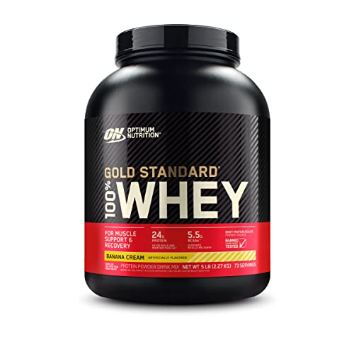 Optimum Nutrition Gold Standard 100% Whey Protein Powder, Banana Cream, 5 Pound Optimum Nutrition uk supplements