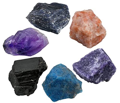 Weight Loss Crystals and Stone Sets Manifestation, Set of 6 Black Tourmaline, Amethyst Amazing Gemstone uk supplements