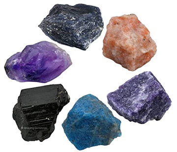 Weight Loss Crystals and Stone Sets Manifestation, Set of 6 Black Tourmaline, Amethyst Amazing Gemstone uk supplements