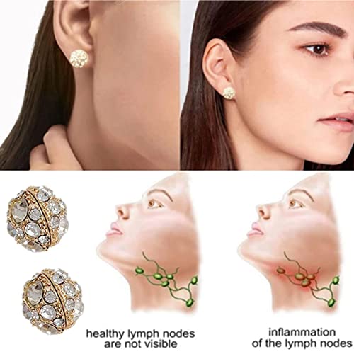 Dorina Ear Acupressure Magnetherapy Detoxi Earrings Set,Magnetic Lymphatic Cubic Zirconia Atiptu uk supplements