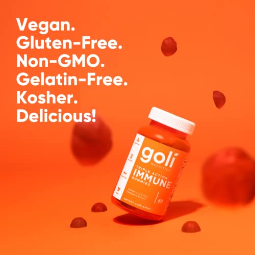 Goli Immune Vitamin Gummy - 60 Count - Elderberry, Vitamin C, D & Zinc, Vegan, Non-GMO Goli uk supplements