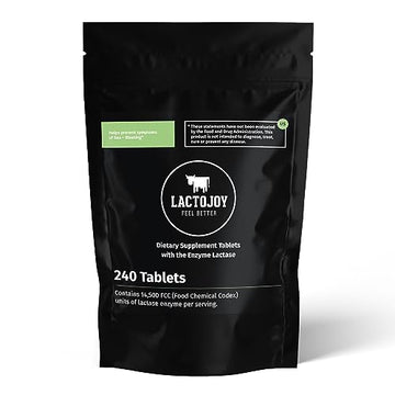 LactoJoy Lactase Pills I 240 Pieces Refill Package I Powerful Lactase Enzymes for Lactose LactoJoy uk supplements
