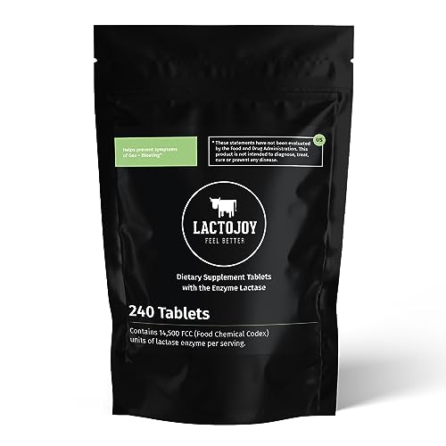 LactoJoy Lactase Pills I 240 Pieces Refill Package I Powerful Lactase Enzymes for Lactose LactoJoy uk supplements
