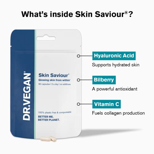 DR.VEGAN Skin Saviour | Fuel Collagen Naturally | Collagen Alternative | 60 Capsules dr vegan uk supplements