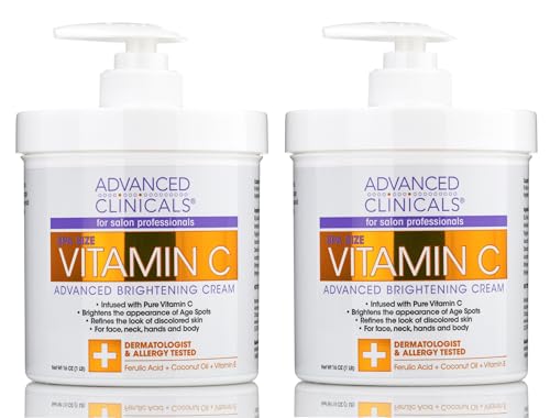 Advanced Clinicals Vitamin C Face & Body Cream Moisturizing Skin Care Lotion, Anti Advanced Clinicals uk supplements