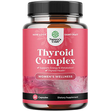 Advanced Thyroid Support for Women with Ashwagandha - Adaptogenic Thyroid Supplement Natures Craft uk supplements