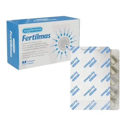 Fertilmas Natural Fertility Support for Men | L-Carnitine, Zinc, Vitamin D3, and Folic Acid | Couples TTC Supplement for Reproductive Health | Supplemena uk supplements