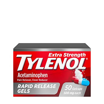 Tylenol Extra Strength Acetaminophen Rapid Release Gels for Pain & Fever, 50 Count Tylenol uk supplements