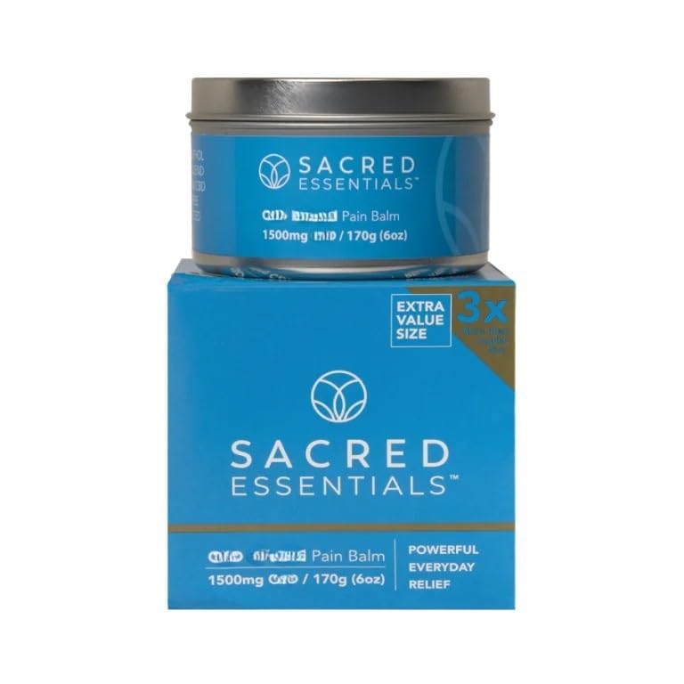 Sacred Essentials™ Extra Strength Hemp Cream, 6 oz, 1500 mg - Ideal for Muscles, HIPS, Joints, Neck, Back, Elbows, Fingers, Hands, and Knees. Made in USA Sacred Essentials uk supplements
