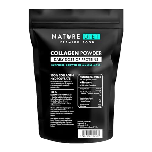 Nature Diet - Collagen Powder 600 g | Hydrolysate | Unflavored | Collagen Peptides | Source of Protein Nature Diet uk supplements