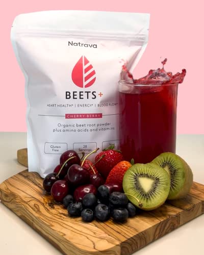 Natrava Beets+ | Organic Beet Root Powder, Vitamins, and Prebiotics | Supports Healthy Natrava uk supplements