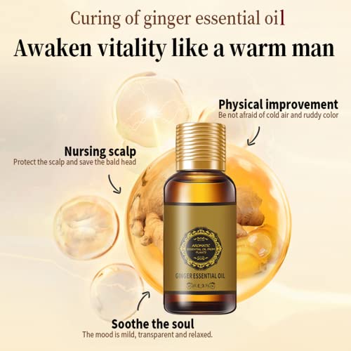 (2pc 60ml) Belly Drainage Ginger Oil, Slimming Tummy Ginger Oil, Ginger Oil Drainage Massage YG LianKai uk supplements