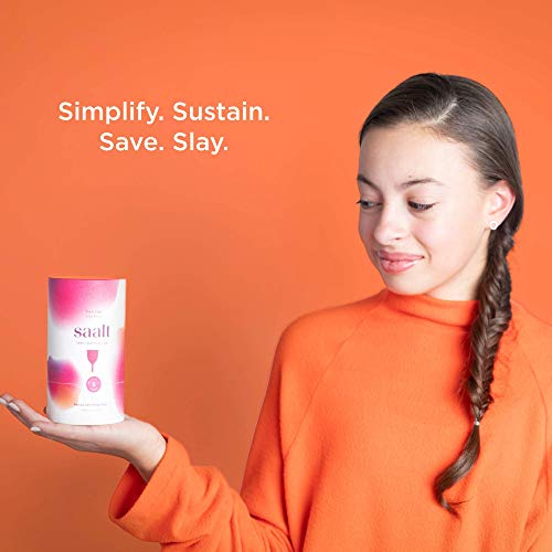 Saalt Teen Menstrual Cup - Best Sensitive Reusable Cup - Wear for 12 Hours - Tampon and Pad Alternative saalt uk supplements