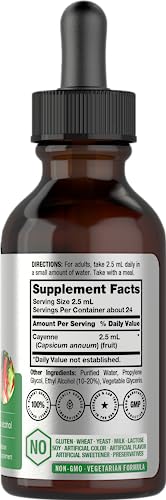 Cayenne Pepper Liquid Extract | 2 fl oz | Vegetarian, Non-GMO, Gluten Free Supplement Horbäach uk supplements