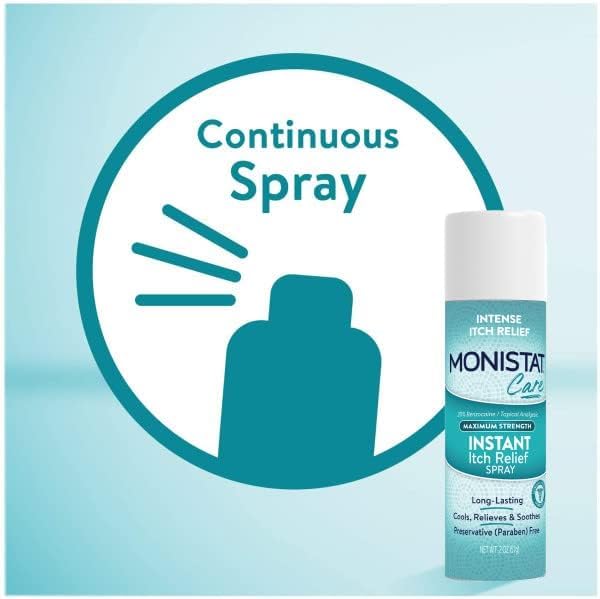 Monistat Instant Itch Relief Spray for Women, Maximum Strength Feminine Itch Care, 2 oz (Pack of 2) Monistat uk supplements