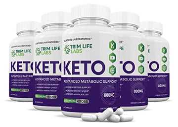 (5 Pack) Trim Life Labs Keto Pills Includes Apple Cider Vinegar Patented goBHB® Exogenou Justified Laboratories uk supplements