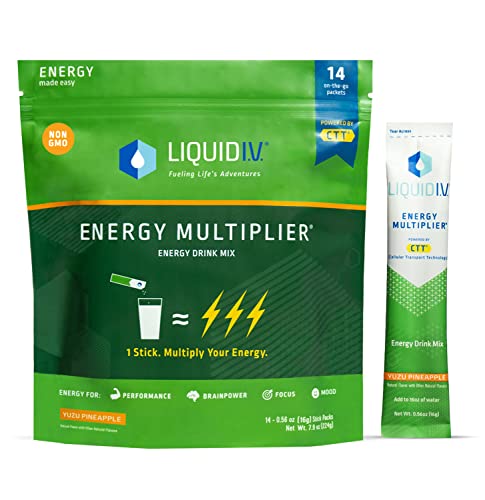 Liquid I.V. Hydration + Energy Multiplier - Yuzu Pineapple - Hydration Powder Liquid I.V. uk supplements