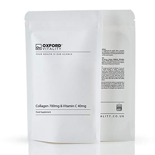 Collagen and Vitamin C Capsules | High Strength and Quality | Oxford Vitality (365) Ov OXFORD VITALITY uk supplements