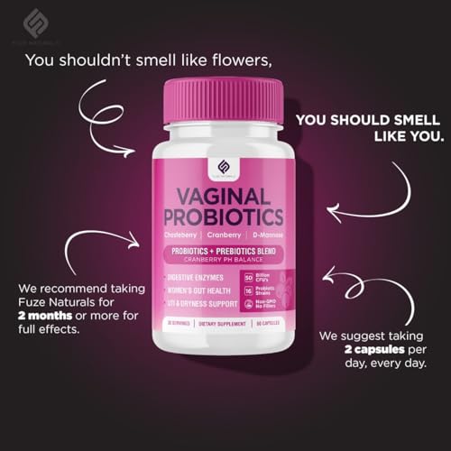 Vaginal Probiotics for Women Digestive Enzymes Gut Health PH Balance Pills, Women's Fuze Naturals uk supplements