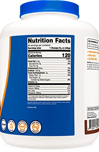 Nutricost Casein Protein Powder 5lb Chocolate - Micellar Casein, Gluten Free, Non-GMO Nutricost uk supplements