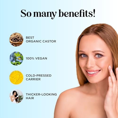 Hexane Free Organic Castor Oil - USDA Organic Castor Oil for Body Detox Hair Growth & Skin Care Maple Holistics uk supplements