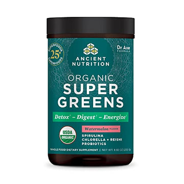 Ancient Nutrition Organic Watermelon Supergreens, 8.82 OZ Ancient Nutrition uk supplements