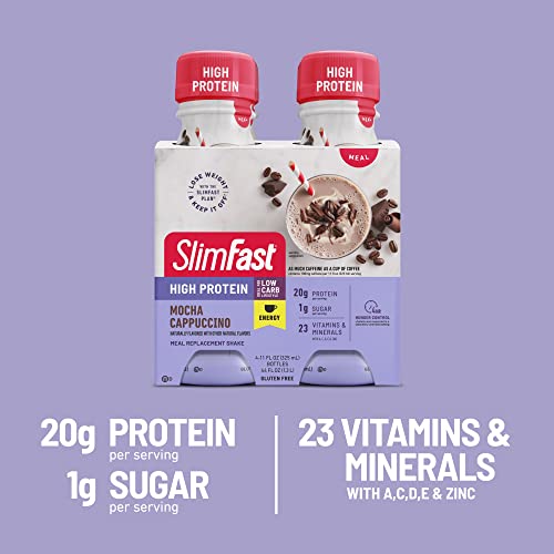 SlimFast Advanced Energy High Protein Meal Replacement Shake, Rich Chocolate, 20g SlimFast uk supplements