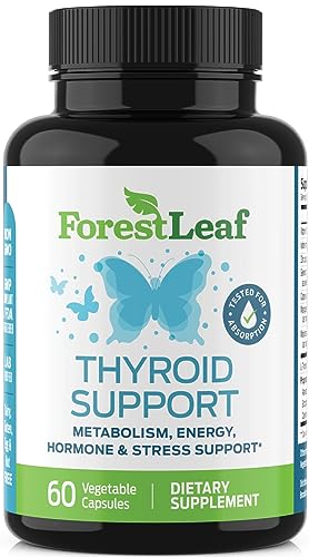 Thyroid Support for Women and Men with Iodine - Energy, 60 Vegetarian ForestLeaf uk supplements