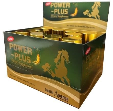 Skydia Power Plus - 10 Bottles Power-Plus Botanical Blend Liquid Supplement (1 FL OZ) Korean Ginseng Extract Ginseng Supplement Natural Men Tonic Ginseng Root Korean Red Ginseng Drops Skydia uk supplements