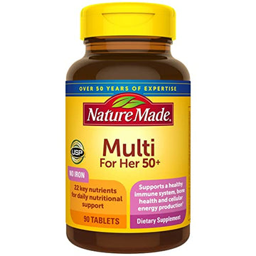 Nature Made Multivitamin For Her 50+ with No Iron, Womens Multivitamin for Daily Nutrition Nature Made uk supplements