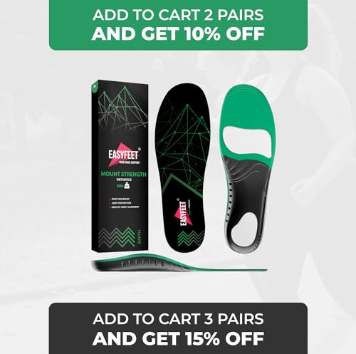 220+ lbs Plantar Fasciitis Strong Arch Support Insoles Inserts Men Women EASYFEET uk supplements