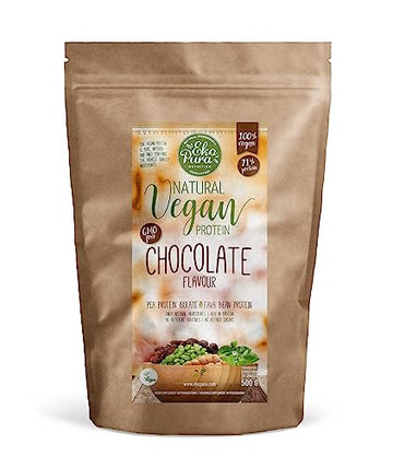 Ekopura Natural Vegan Protein - Chocolate - 500g | 76% Protein | 100% Plant-Based Ingredients Ekopura uk supplements
