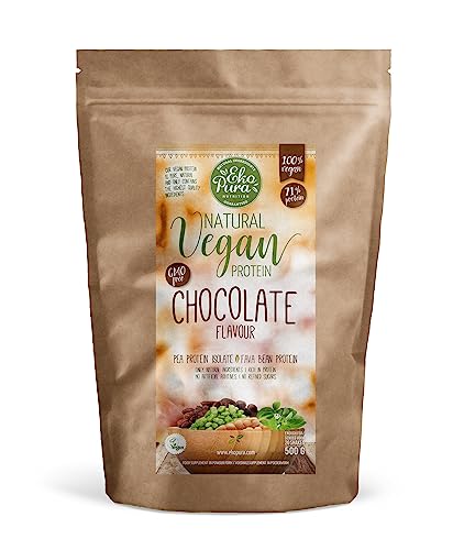 Ekopura Natural Vegan Protein - Chocolate - 500g | 76% Protein | 100% Plant-Based Ingredients Ekopura uk supplements