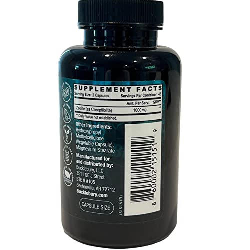 BUCKLEBURY Zeolite Micronized Smart Mineral Capsules - Supports Detox, Immune BUCKLEBURY uk supplements