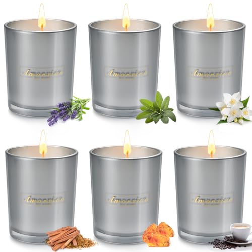 6 Pack Candles Clearance, Large Scented Candles, Candles for Home Scented, 35oz 250 Hour Long VSAFHZ uk supplements