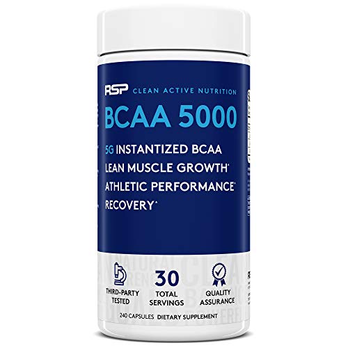 RSP BCAA 5000 (30 Serv), Premium BCAA Capsules for Post Workout Muscle Recovery RSP NUTRITION uk supplements