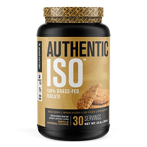 Authentic ISO Grass Fed Whey Protein Isolate Powder - Low Carb, Non-GMO Muscle Jacked Factory uk supplements