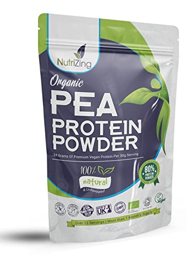 Award Winning Vegan Pea Protein Powder - Organic & Pure - Canadian Peas - No Soy, No Gluten NutriZing uk supplements