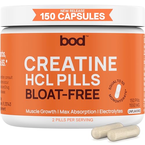 Creatine HCL Pills - Muscle Growth, Endurance, No Bloat, No Load, Not Flavored Goba Tea uk supplements