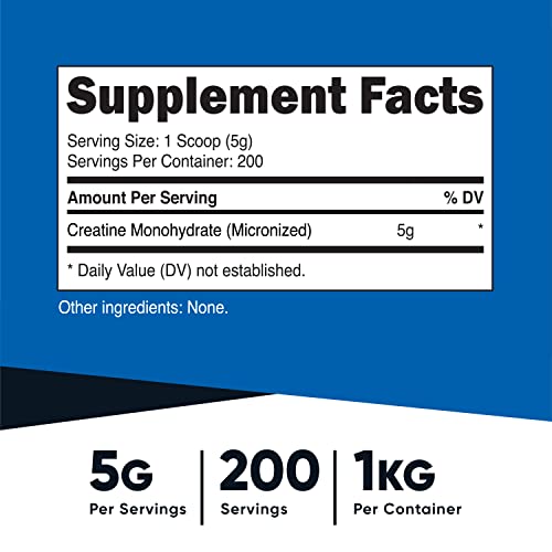 Nutricost Creatine Monohydrate Micronized Powder (1 KG) - Pure Creatine Monohydrate Nutricost uk supplements