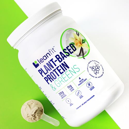 LeanFit Plant-Based Protein & Greens Natural Vanilla – 20g Plant Protein + 4 Leafy Greens LeanFit uk supplements