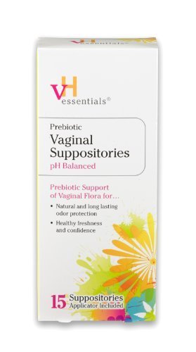 VH Essentials Prebiotic Vaginal Suppositories, 15 Count (Pack of 3) vH essentials uk supplements
