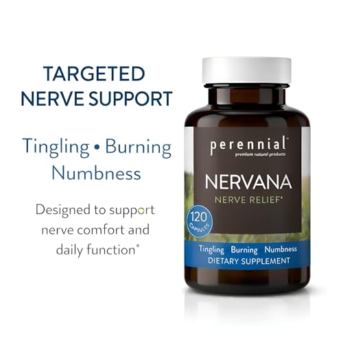 Perennial Nervana – Herbal Nerve Support for Tingling, Burning & Numbness Relief – Promotes Calm Focus & Stress Resilience – Non-Drowsy Mood Balance – 120ct* Perennial uk supplements