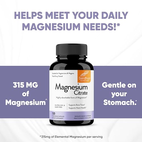 Sandhu's Magnesium Citrate Highly Absorbable Gluten, Soy Diary Free No Fillers Sandhu's uk supplements