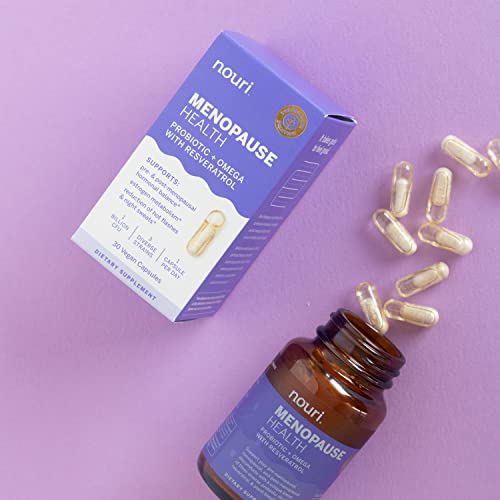Nouri Menopause Health Probiotic, Menopause Relief for Women - Resveratrol Capsules Nouri uk supplements
